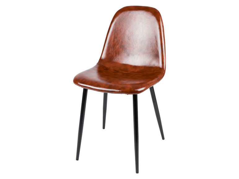 LIVARNO home Stuhl »San Diego«, braunes Kunstleder, 2 Stück im Angebot