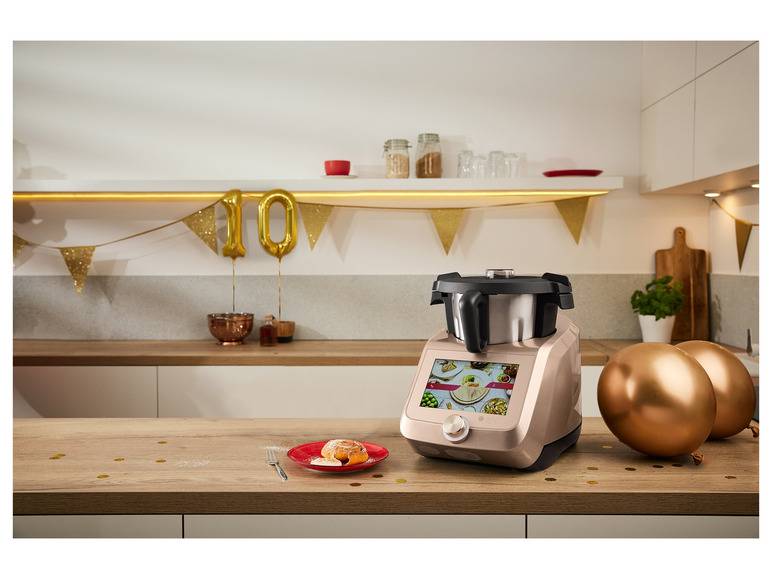 SILVERCREST® KITCHEN TOOLS Monsieur Cuisine Smart SKMS 1200 B1 Champagner Auslauf