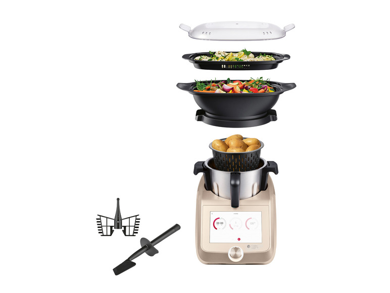 SILVERCREST® KITCHEN TOOLS Monsieur Cuisine Smart SKMS 1200 B1 Champagner Auslauf