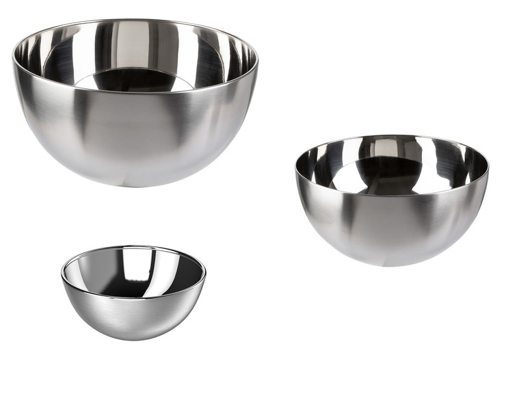 ERNESTO® Edelstahl-Schüssel-Set, 3-teilig Fabrikverkauf