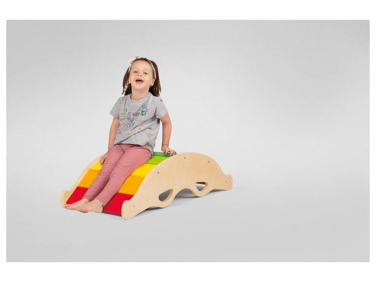 Playtive Holz Balancewippe, in Regenbogenfarben Outlet
