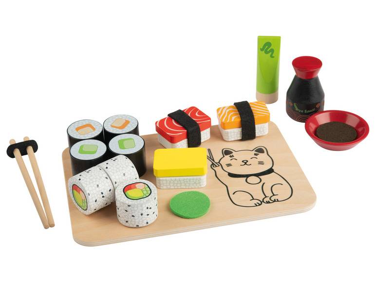 Playtive Lebensmittel-Set, aus Echtholz und hochwertigem Kunststoff