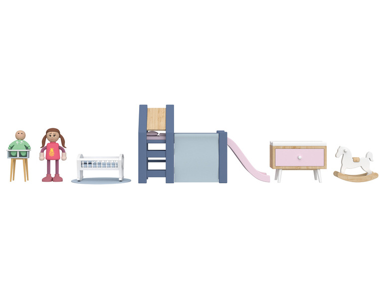 Playtive Puppenhaus-Möbel / Biegepuppen, aus Echtholz und robustem Kunststoff Angebote