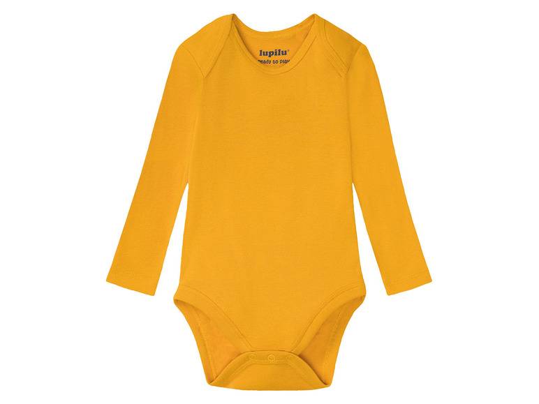 lupilu® Baby Bodies, langarm, 5 Stück, aus reiner Bio-Baumwolle Kostenloser Versand international