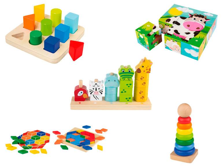 Playtive Motorik Lernspielzeug, aus Holz