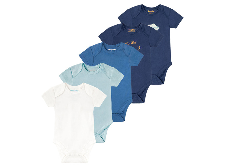 lupilu® Baby Body, 5er Set, kurzarm, reine Bio-Baumwolle Angebote