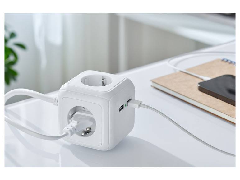 SILVERCREST® Steckdosenwürfel mit USB-Ports Schlussverkauf