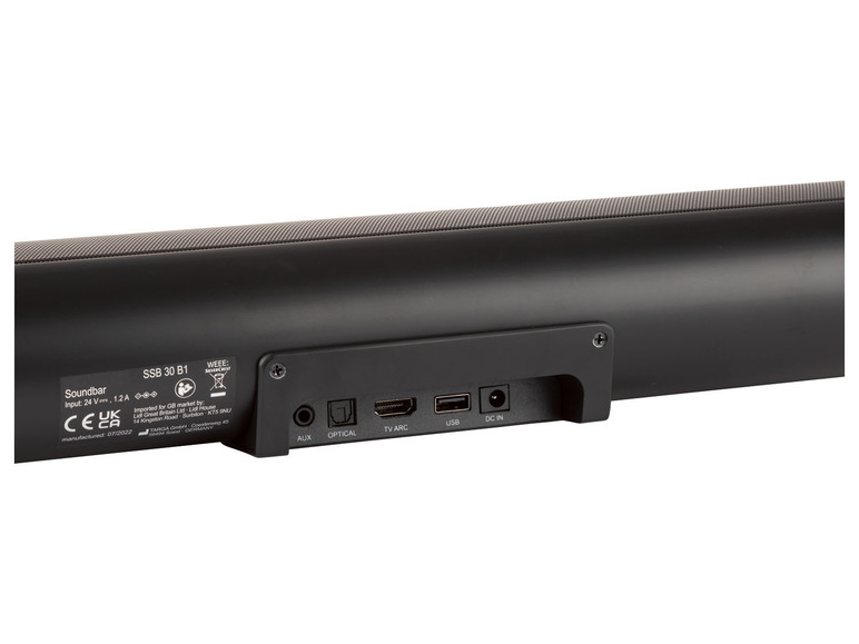 SILVERCREST® Soundbar Stereo 2.0 »SSB 30 B1«, 2x 15 W RMS Auslauf