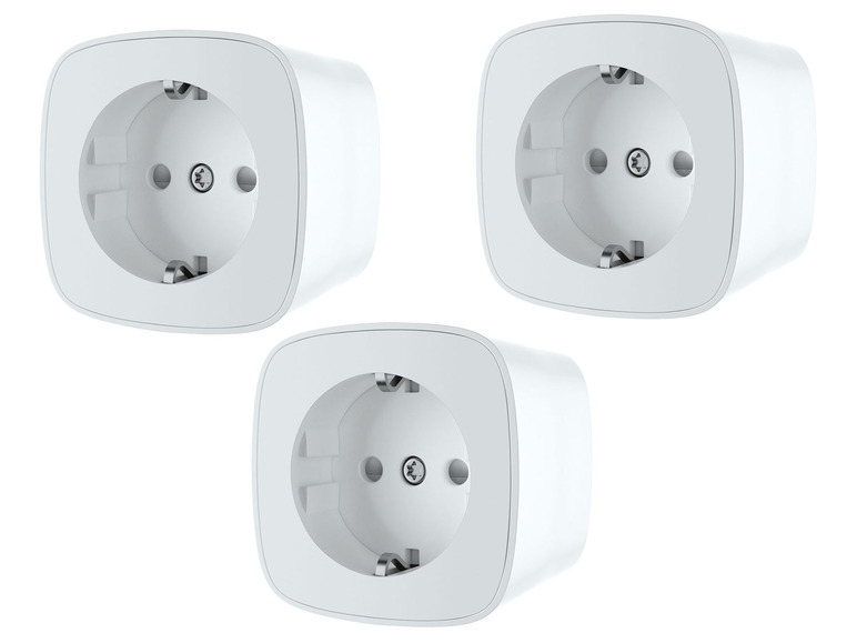 SILVERCREST® 3er-Set Steckdosen Zwischenstecker, »Zigbee Smart Home« mit Energiezähler