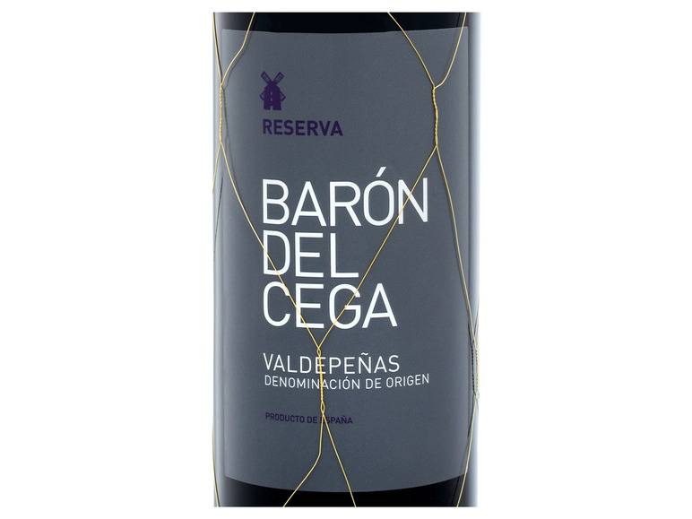 Barón del Cega Valdepenas DO Reserva trocken, Rotwein 2018 Outlet