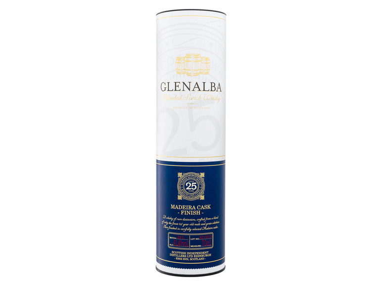 Glenalba Blended Scotch Whisky 25 Jahre Madeira Cask Finish mit Geschenkbox 41,4% Vol Hotsell