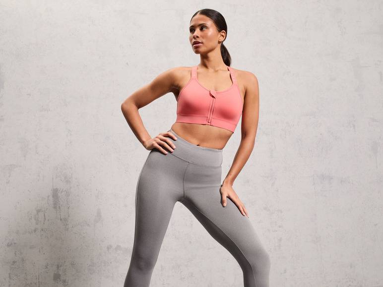 CRIVIT Damen Sportbustier, High-Level, mit Mesh-Einsätzen Auslauf