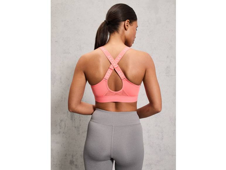 CRIVIT Damen Sportbustier, High-Level, mit Mesh-Einsätzen Auslauf
