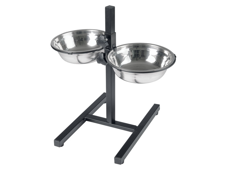 zoofari® Futternapf, höhenverstellbar, Edelstahl
