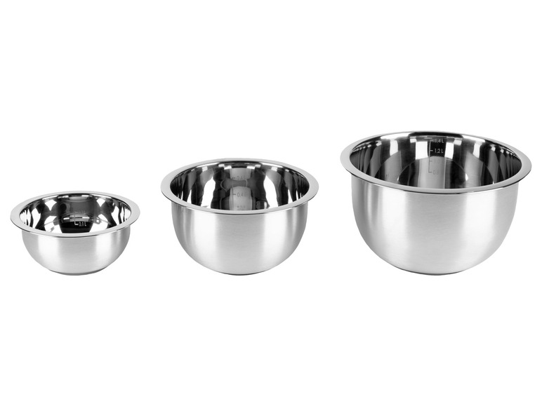 LIVARNO home Edelstahl-Rührschüssel-Set, 5- / 3-teilig Tiefpreis