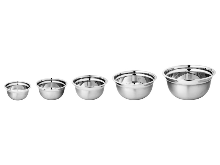 LIVARNO home Edelstahl-Rührschüssel-Set, 5- / 3-teilig Tiefpreis