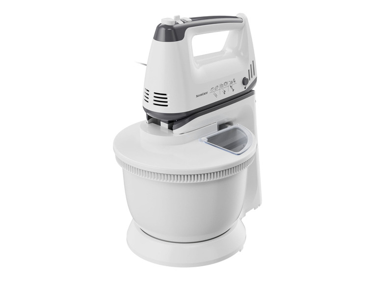 SILVERCREST® KITCHEN TOOLS Handmixer SHMS 300 C2 mit Schüssel und Spritzschutz
