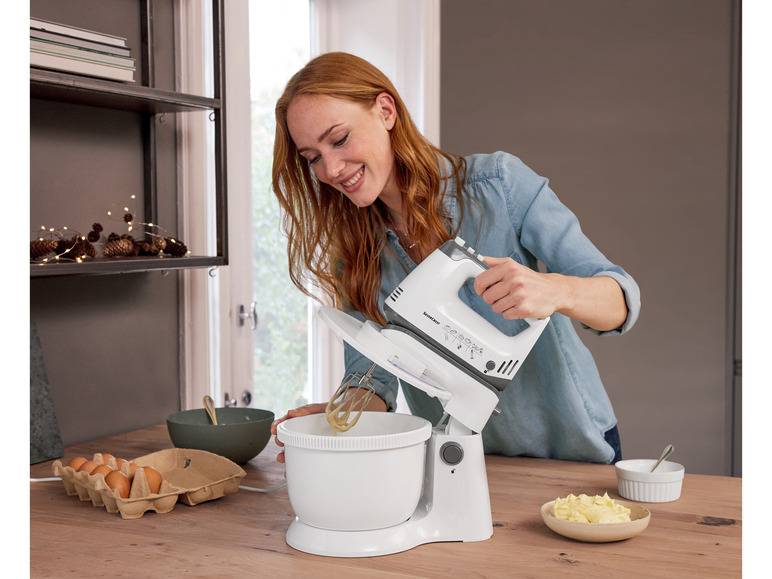 SILVERCREST® KITCHEN TOOLS Handmixer SHMS 300 C2 mit Schüssel und Spritzschutz Bis zu 50% Rabatt