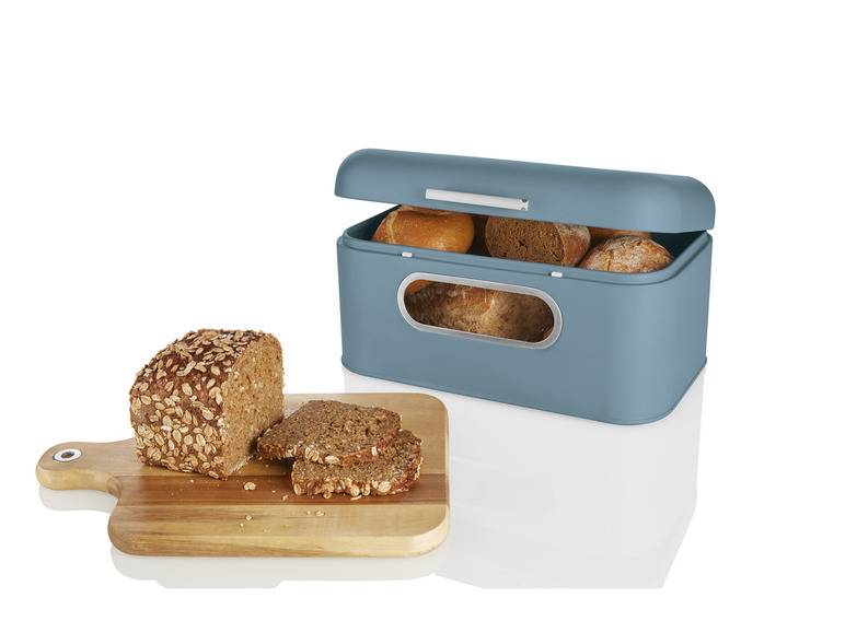 ERNESTO® Brotkasten, mit Sichtfenster, aus Metall Kostenloser Versand international
