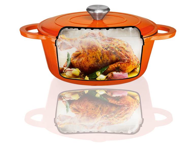 ERNESTO® Gusseisen-Bräter, oval Ø 25 cm Blitzverkäufe
