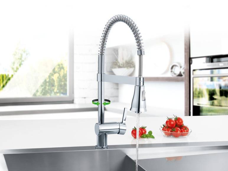 LIVARNO home Spültischarmatur, mit Spiralfeder / Gummischlauch Günstig kaufen