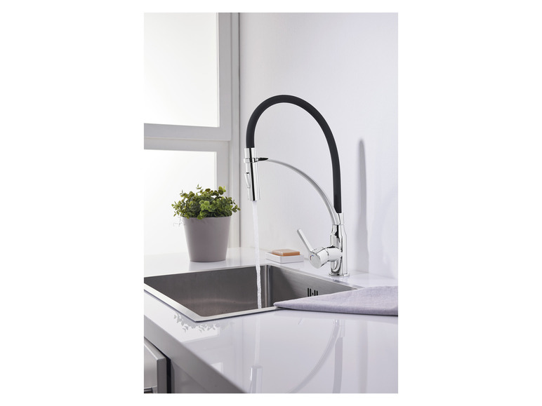 LIVARNO home Küchenarmatur mit Spiralfeder / Gummischlauch Großer Ausverkauf
