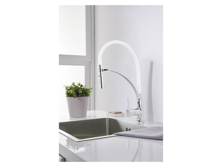 LIVARNO home Küchenarmatur mit Spiralfeder / Gummischlauch Großer Ausverkauf
