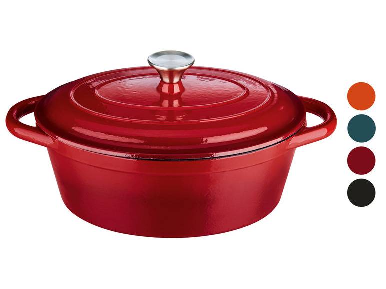 ERNESTO® Gusseisen-Bräter, Oval Ø 29 cm Weihnachtsangebot