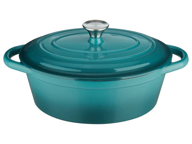 ERNESTO® Gusseisen-Bräter, Oval Ø 29 cm Weihnachtsangebot