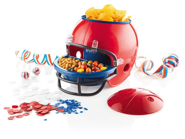 ERNESTO® Snackhelm, Football-Helm-Optik, herausnehmbare Behälter Valentinstagsangebot