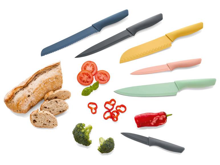 ERNESTO® Messer-Set, mit Klingenschutz, 6 Stück Jubiläumsangebot
