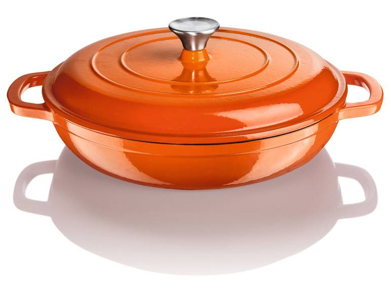 ERNESTO® Gusseisen-Servierpfanne, Ø 30 cm, mit Drop-System Exklusive Angebote
