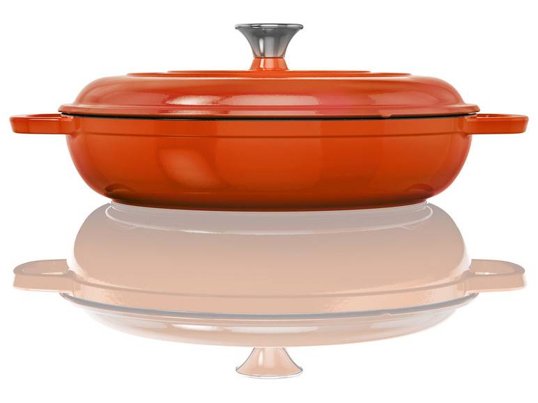 ERNESTO® Gusseisen-Servierpfanne, Ø 30 cm, mit Drop-System Exklusive Angebote
