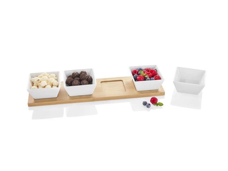 ERNESTO® Dipschalen-Set, mit praktischem Bambus-Serviertablett Black Friday