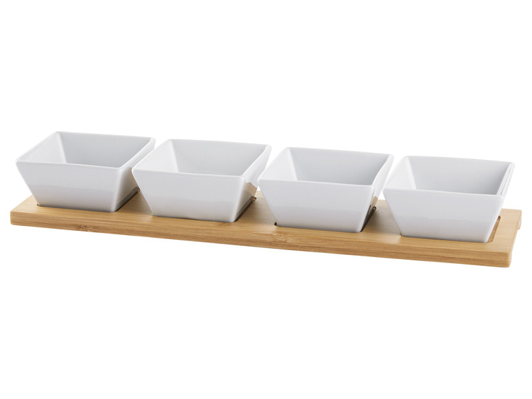 ERNESTO® Dipschalen-Set, mit praktischem Bambus-Serviertablett Black Friday