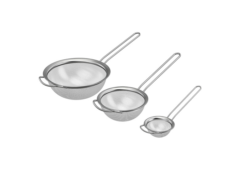 ERNESTO® Küchensieb-Set, 3 Stück, aus Edelstahl
