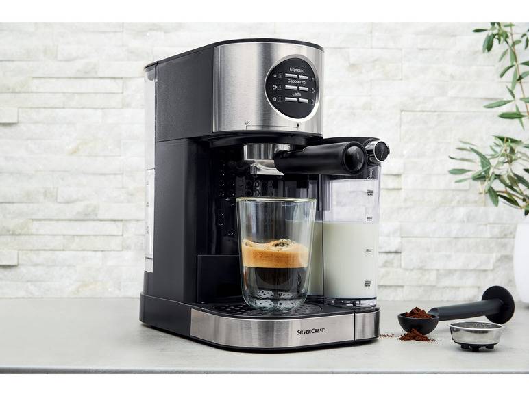 SILVERCREST® KITCHEN TOOLS Espressomaschine mit Milchaufschäumer »SEMM 1470 A2« Blitzangebot