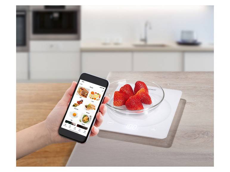SILVERCREST® KITCHEN TOOLS Küchenwaage Smart »SKWS 5 A1«, Abschaltautomatik Günstiger Verkauf