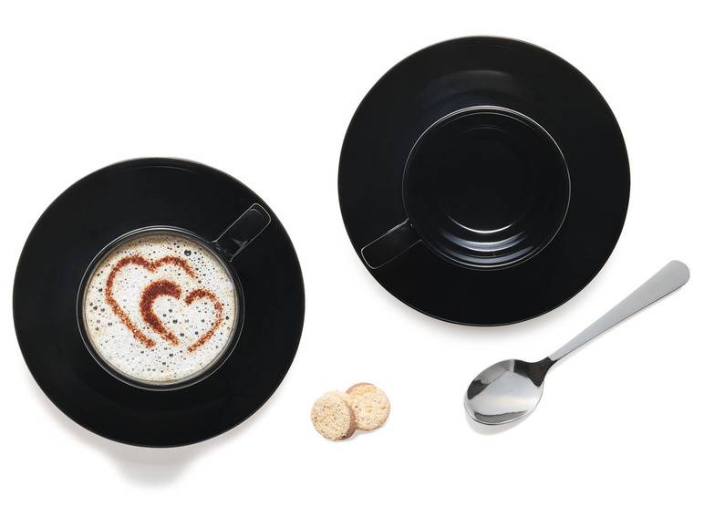 ERNESTO® 2er Set Tassen mit Untertasse, aus hochwertigem Porzellan Muttertagsangebot