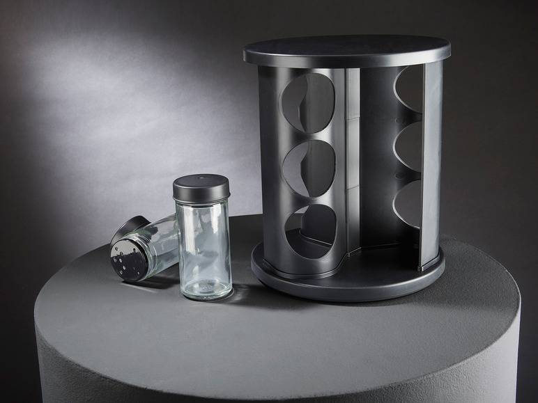 ERNESTO® Gewürzregal, drehbar, mit 9 Glasbehältern Blitzangebot