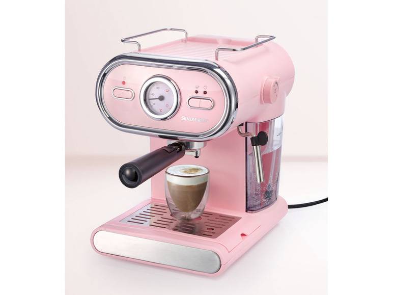 SILVERCREST® KITCHEN TOOLS Espressomaschine/Siebträger Pastell rosa SEM 1100 D3 Kostenlose Rückgabe