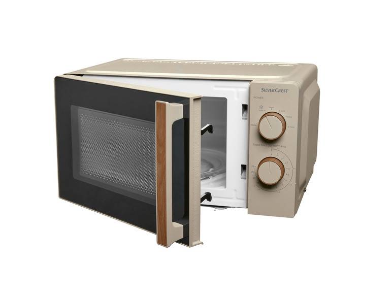 SILVERCREST® KITCHEN TOOLS Mikrowelle SMWH 700 B2, taupe, Holzedsign Nur für heute
