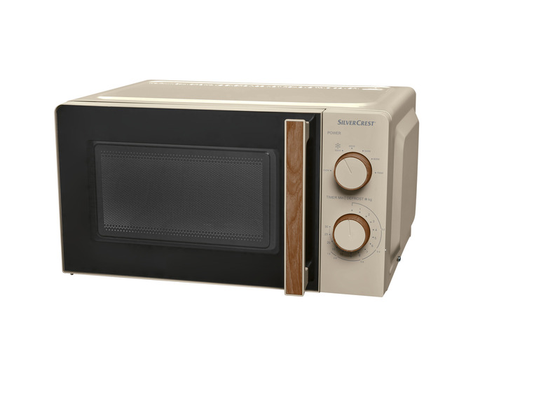 SILVERCREST® KITCHEN TOOLS Mikrowelle SMWH 700 B2, taupe, Holzedsign Nur für heute