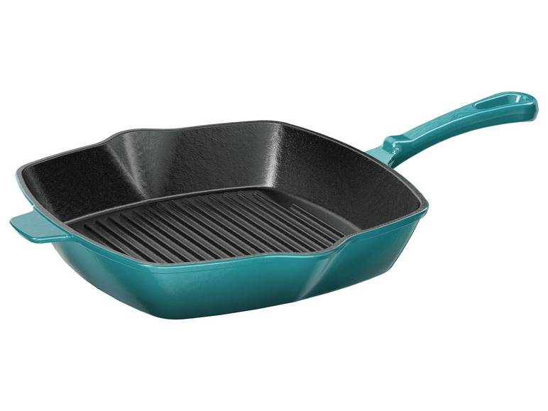 ERNESTO® Gusseisen-Grillpfanne, 24,5 x 24,5 cm, gerillt Rabatte dieses Monats