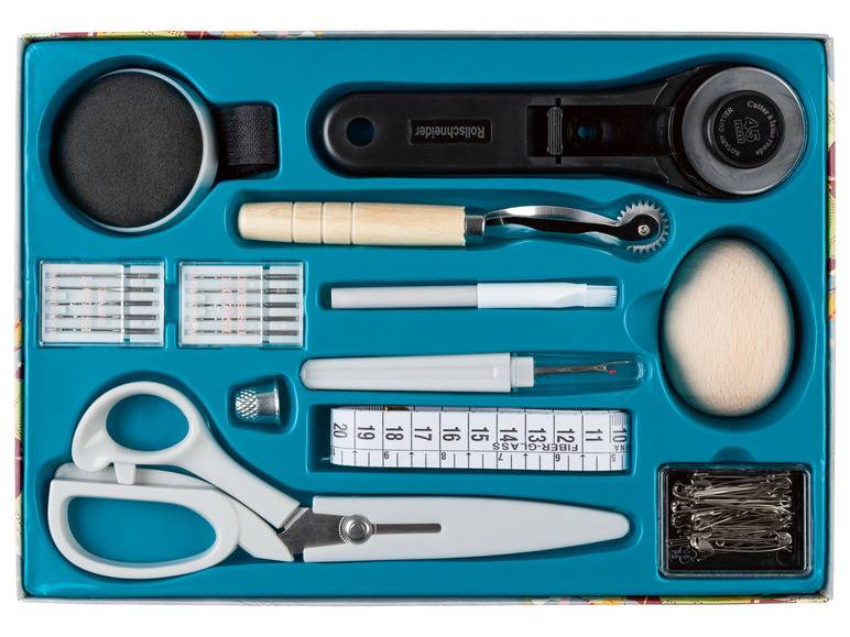 crelando® Profi-Schneiderset / Nähgarn-Kollektion / Schneidematte mit Zubehör Outlet