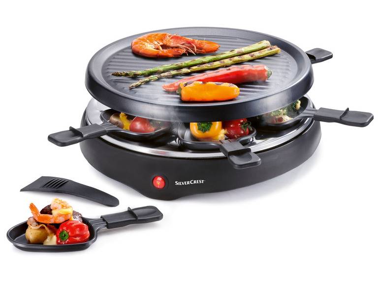 SILVERCREST® KITCHEN TOOLS Raclette-Grill, 800 W, Ø 29 cm Kostenloser Versand