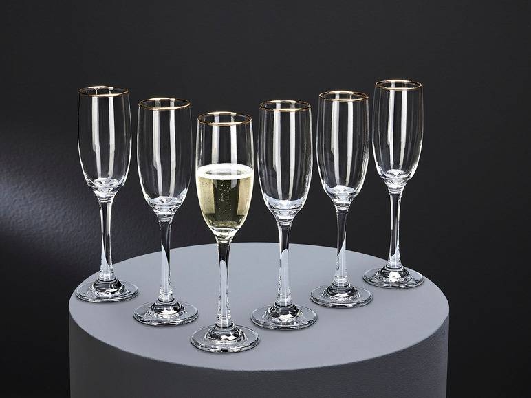 ERNESTO® Glas Set, 6-teilig, mit Goldrand Neuheiten