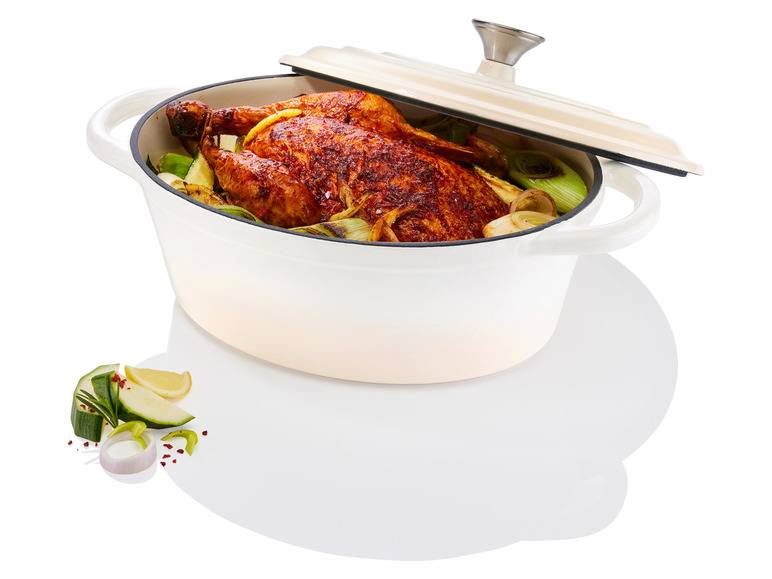 LIVARNO home Gusseisen-Bräter, mit Drop-System, 3,8 l 50% Rabatt mit kostenlosem Versand