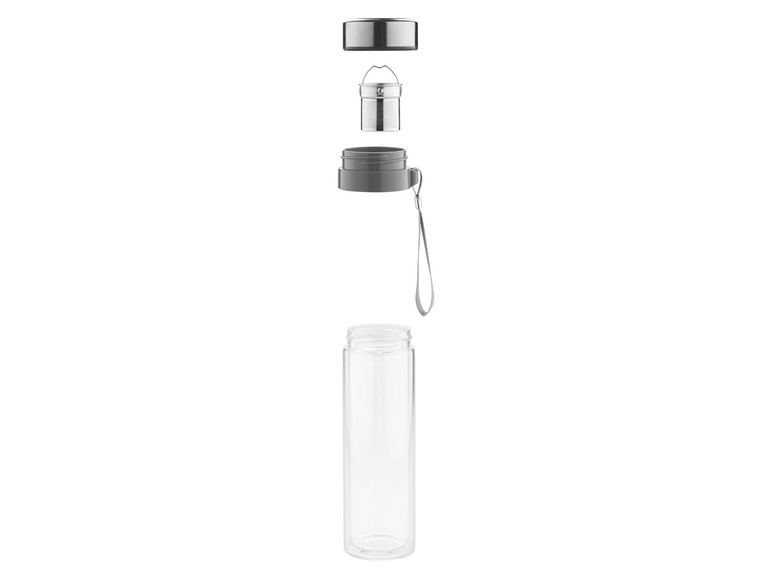 ERNESTO® Trinkflasche mit Zitruspresse/ Trinkflasche mit Infuser Auslauf