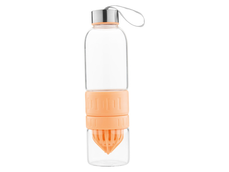 ERNESTO® Trinkflasche mit Zitruspresse/ Trinkflasche mit Infuser Auslauf